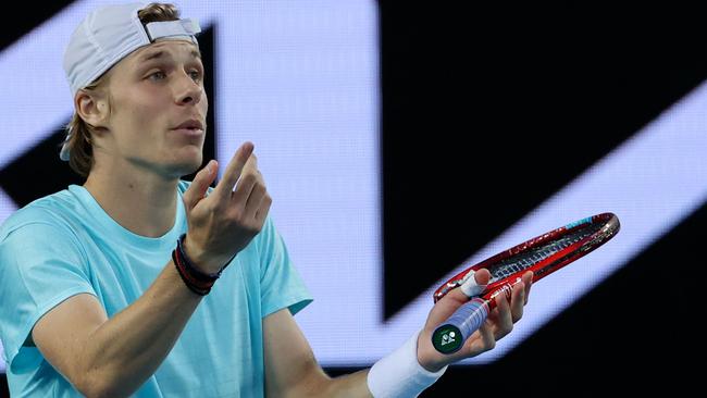 Denis Shapovalov just wanted a toilet break. Picture: AFP