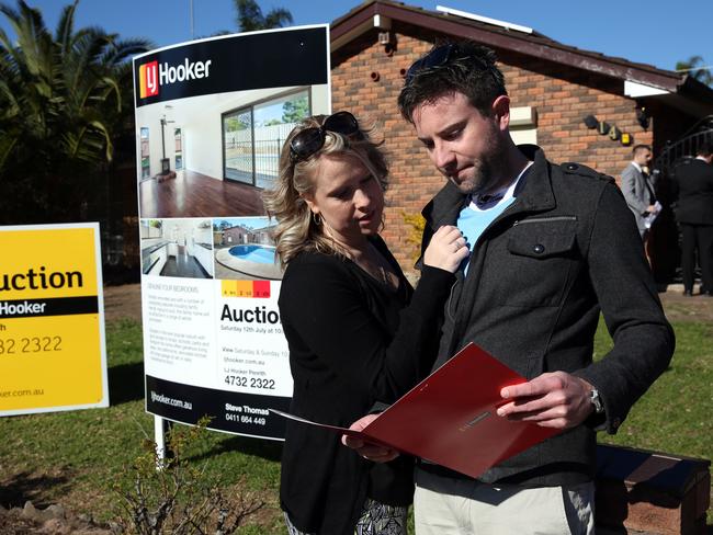 Young first home buyers Ben Carter and Chevonne Chivas check out the market.