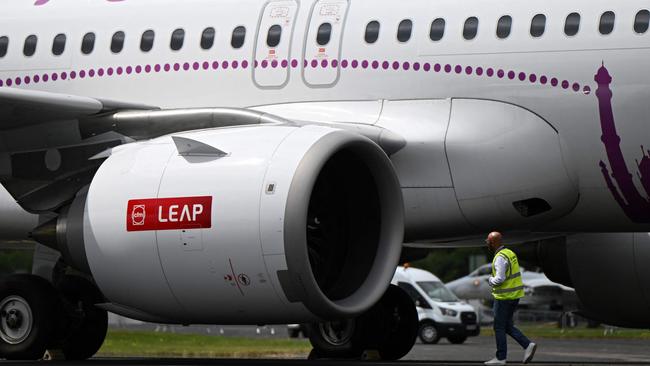 A huge backlog in engine maintenance and repairs is expected to extend capacity constraints in the airline industry to the end of the decade. Picture: Justin Tallis/AFP