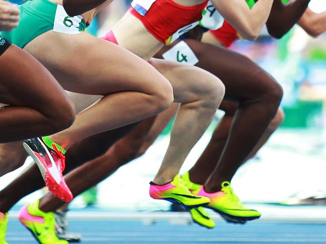 Australia's Michelle Jenneke at start in Round 1 of Women's 100m Hurdles  during Athletics on Day 11 at the Rio 2016 Olympic Games. Picture. Phil Hillyard