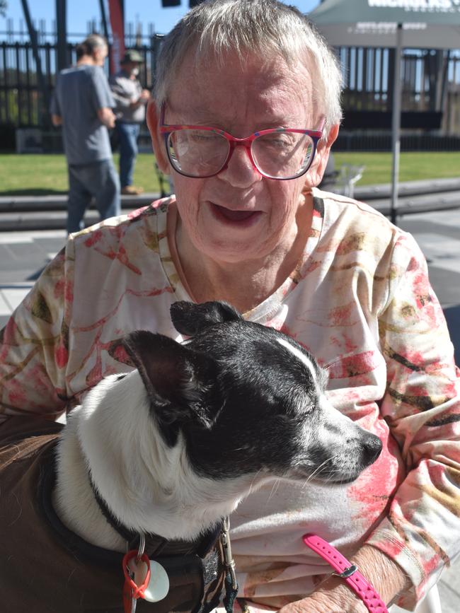 Ipswich 2023 Dog Day at Nicholas Street Precinct pictured is Allison Johnston with dog Blaze