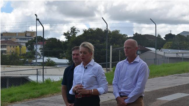 Emergency Management Minister Bridget McKenzie was joined by Wide Bay MP Llew O’Brien and Gympie Mayor Glen Hartwig in Duke St, where the $500k spend was announced.