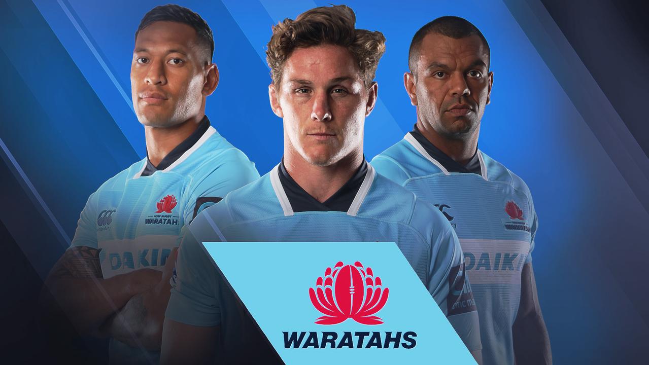 Waratahs stars Israel Folau, Michael Hooper and Kurtley Beale.