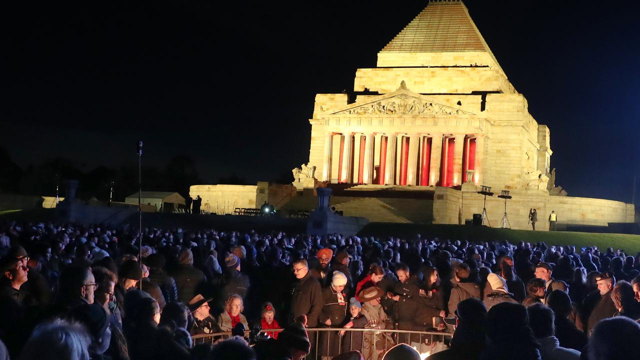 Thousands were at the Shrine of Remembrance in Melbourne on Thursday morning. Picture: NCA NewsWire / David Crosling.