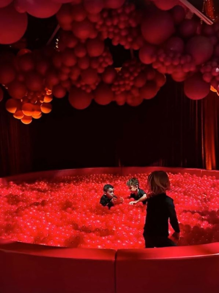 There was a giant ball pit for the kids.