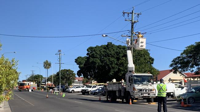 Traffic is being redirected. Picture: Stuart Fast