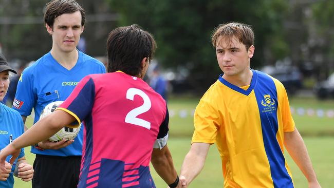 GPS first XI soccer, Brisbane SHS v Toowoomba Grammar. Saturday April 29, 2023. Picture, John Gass