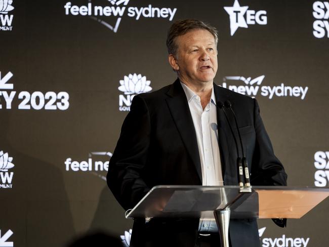 TEG chief executive Geoff Jones during the  Destination NSW media call for 30 July 2020. Picture: Supplied