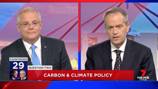 Scott Morrison and Bill Shorten will face off in a third debate. Picture: 7NEWS