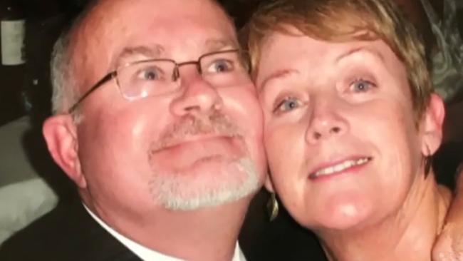 Mick Duke and his wife Jo, who was killed when Troy Xerri lost control of his Toyota HiLux ute and crashed into her car. Picture: 7 News