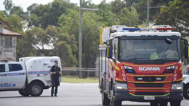 Emergency services responded to reports of an underground gas leak on New Exhibition Rd in Rockhampton.
