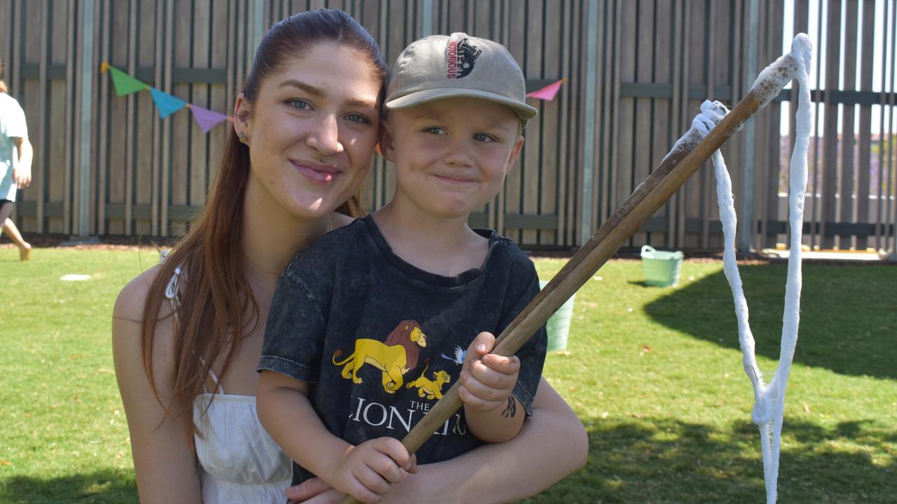 Jakirah Bennett and Lyrik Linke at Spring Vibes at the Nicholas Street Precinct, Ipswich. Photos: Georgie Walker