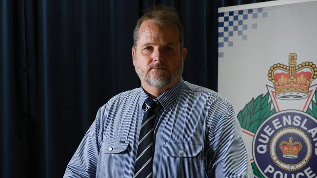 Detective Inspector Kevin Goan details the arrest of a 24 year old Yarrabah man Jason Ross Allan Fourmile, charged with the murder and torture of his five-year-old son. Picture: Brendan Radke