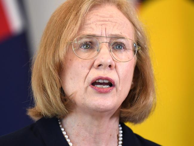 BRISBANE, AUSTRALIA - NewsWire Photos - OCTOBER 5, 2021.Queensland Chief Health Officer Dr Jeannette Young speaks during a press conference to provide a Covid update.Picture: NCA NewsWire / Dan Peled