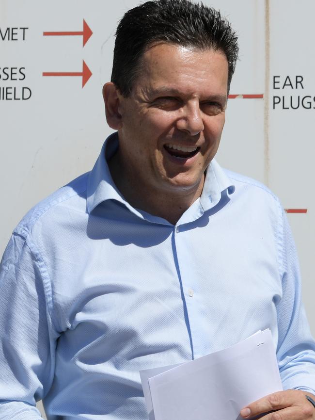 SA Best leader Nick Xenophon faces a big challenge to win Hartley. Picture: Tracey Nearmy