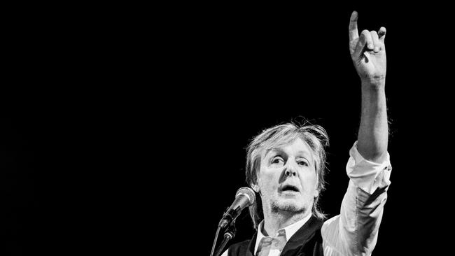 British singer, songwriter and bassist Paul McCartney performing with his band at Glastonbury Festival, Worthy Farm, Pilton on June 25, 2022. Picture: MJ Kim / MPL Communications