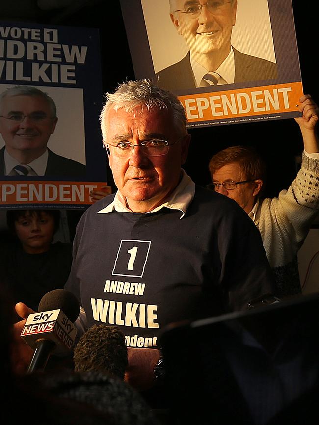 Returned Denison member Andrew Wilkie. Picture: SAM ROSEWARNE