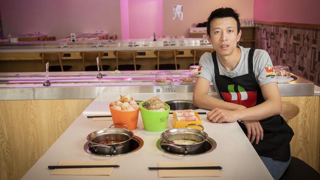 Hot Pot 2023 owner Eric Yang at North Hobart. Picture: Chris Kidd