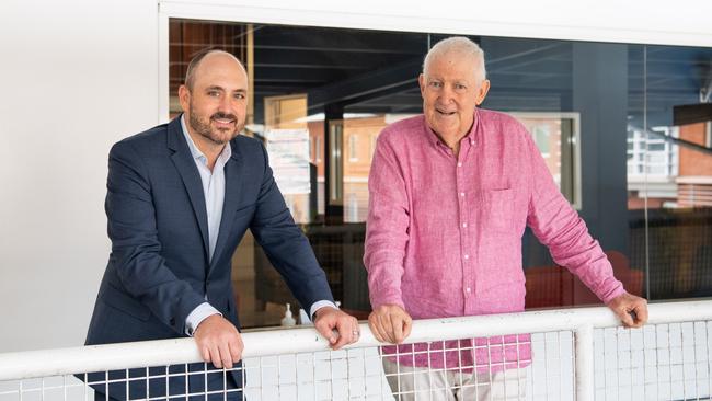 Dr Scott Whiting and Kevin Byrne after his incredible surgery. PHOTO: Supplied.