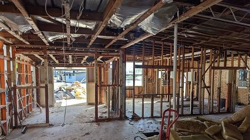 Inside the Princess Park, Shepparton changerooms after the October floods. Picture: Supplied