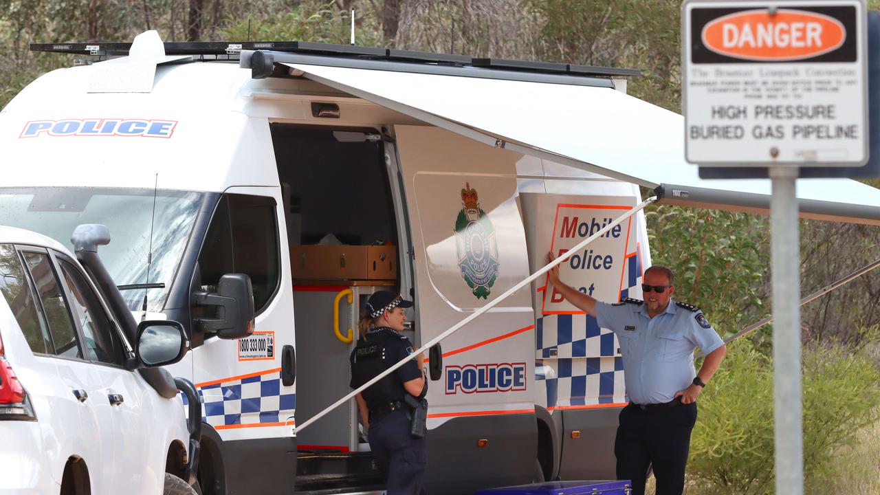 The group of officers was shot at close range by camouflage-clad gunmen during a visit to a property at Wieambilla, south of Chinchilla. Picture: David Clark / NCA Newswire