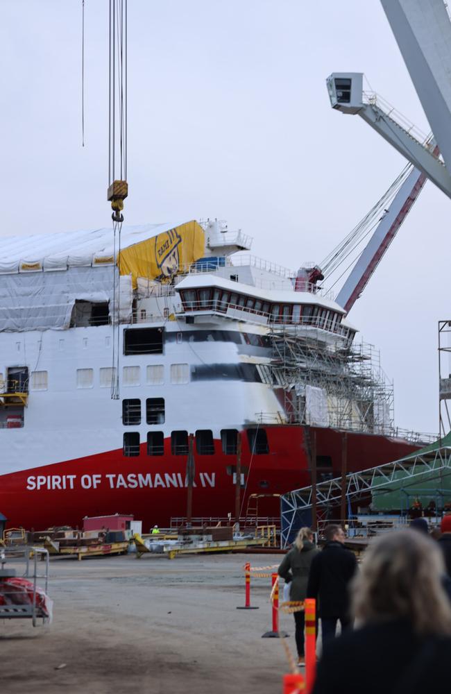 New Spirit of Tasmania IV naming and launching ceremony in Finland. Picture: Janika Heikkonen