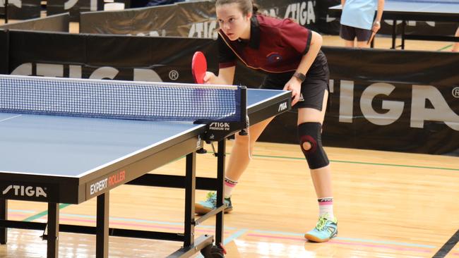 One of Queensland's top 30 table tennis players, Taleisha Gaeta.