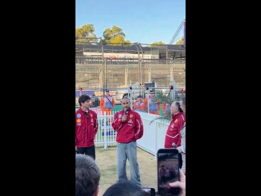 Lewis Hamiltons speaks at Casa Ferrari F1