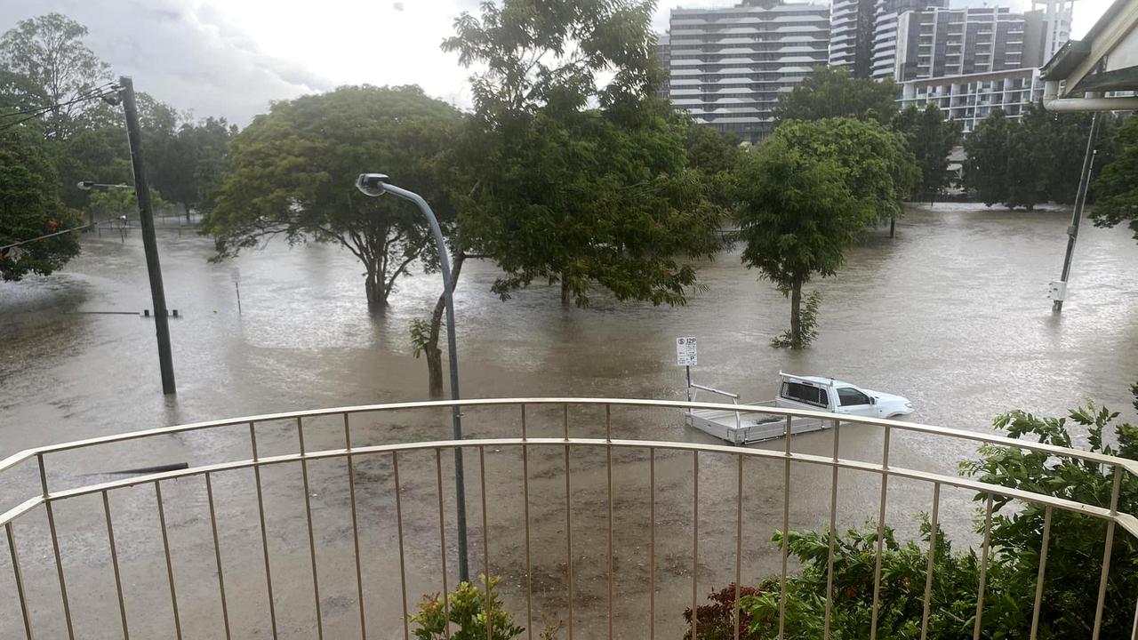 Parts of East Brisbane suffered flash flooding Picture: Brittany Elliott