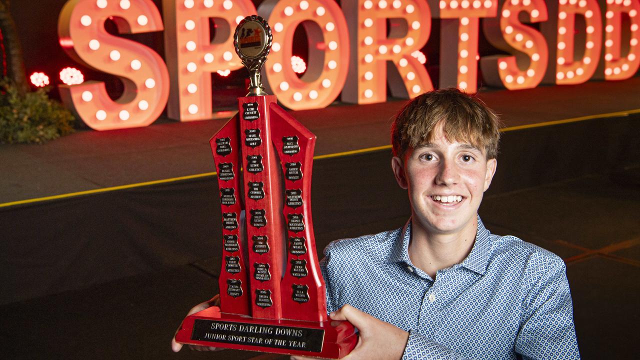 Sports Darling Downs Junior Sports Star of the Year Cedar Johnson at the presentation dinner at Rumours International, Saturday, February 1, 2025. Picture: Kevin Farmer