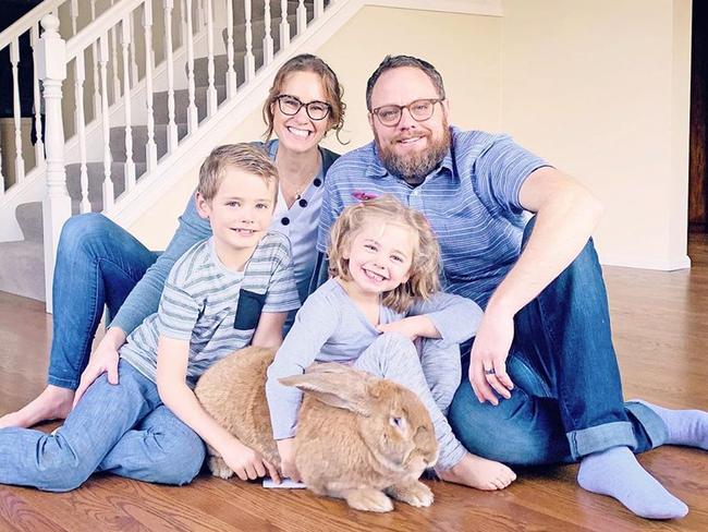 The Smith family with Cocoa Puff. Picture: @big_cocoa_puff/Instagram