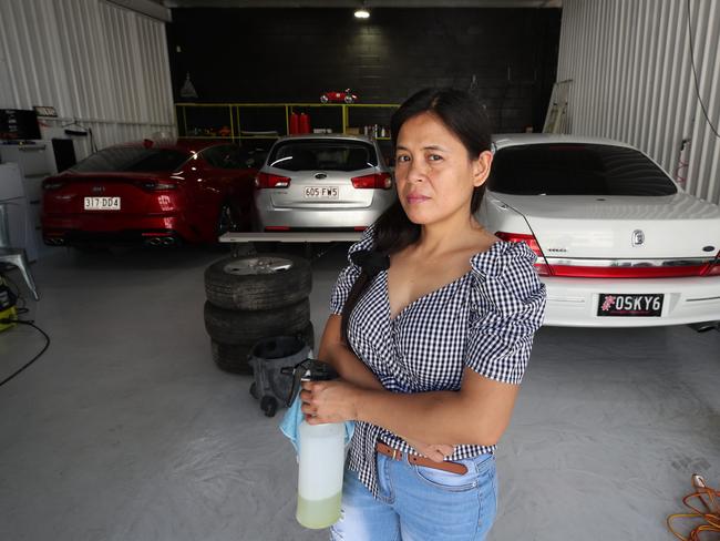 Business owner Liza Borg upset after having her Labrador car dealership business broken into Picture Glenn Hampson