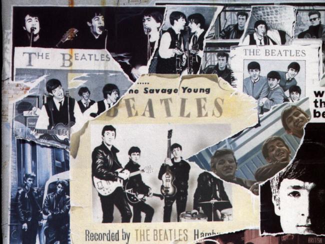 Poster for CD cover of "The Beatles", Anthology 1. Apple / EMI Records Photo 1995         /music     advertising