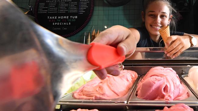 Number 8: Taylah Calleri at Augustus Gelatery in Pascoe Vale. Picture: Julian Smith