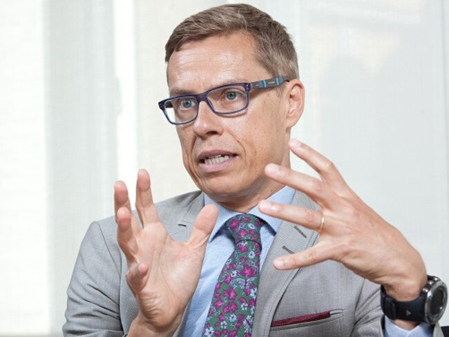 Bailout announcement ... Alexander Stubb, Finland's finance minister, said the country has given the Green bailout deal the green light. Picture: Henrik Kettunen/Bloomberg