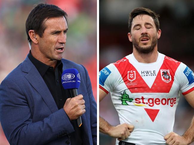 Andrew Johns says Ben Hunt may have played his last game for the Dragons. Photo: Getty Images