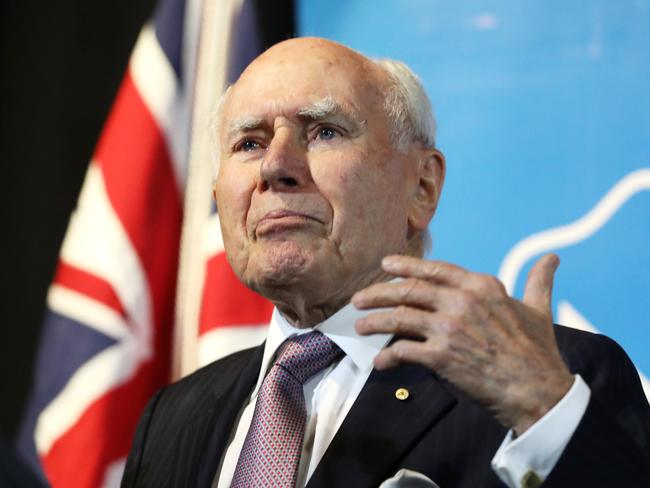 Former Prime Minister John Howard speaking at his John Howard Lecture for the Menzies Research Centre. Jane Dempster/The Australian.