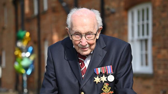 British World War II veteran Captain Tom Moore. Picture: AFP