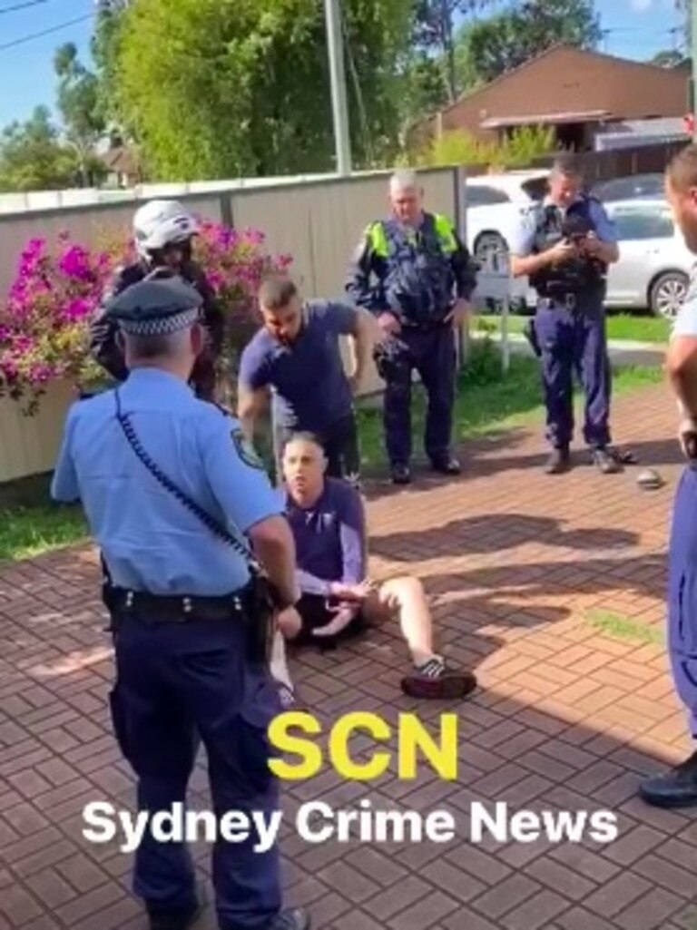 One of the men arguing with officers. Picture: Sydney Crime News