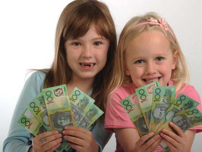 Young children posing for Your Money cover.