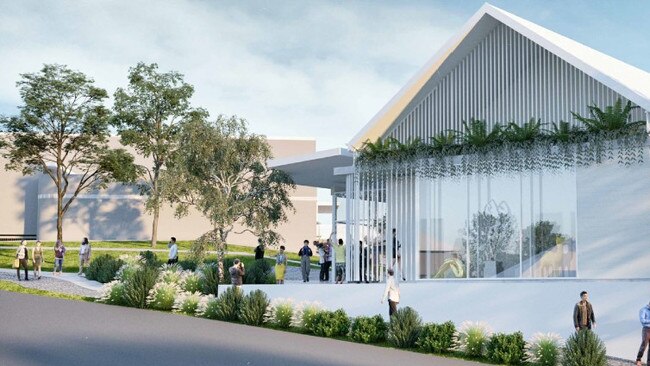 An artist impression of the new civic hall as part of the Maclean Community Precinct.