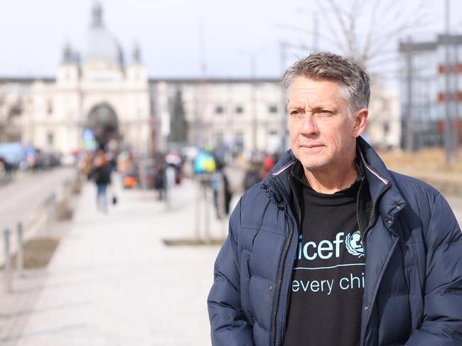 UNICEF’s James Elder from Australia deployed in Lviv, Ukraine. Picture: Viktor Moskaliuk