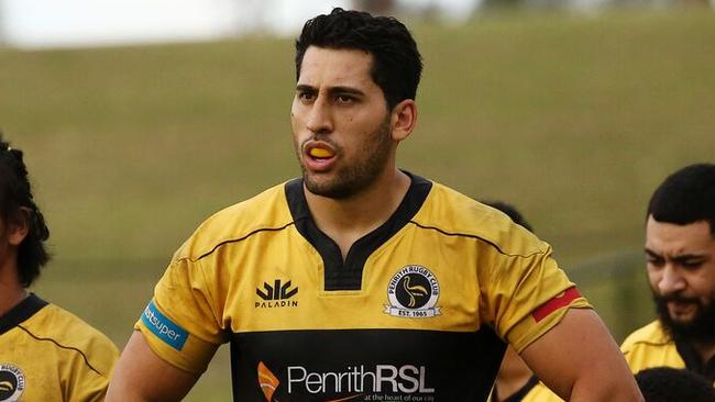 Penrith Emus players during their match against Warringah last Saturday, April 28, which could be their last in the Shute Shield.