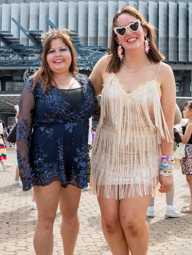 SYDNEY, AUSTRALIA - Daily Telegraph Photos February 26, 2024: Alycia and Emily at Taylor Swift's The Eras Tour concert held at Accor Stadium in Sydney. Picture: Christian Gilles