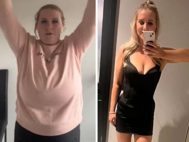 Christie is proud of the transformation that she has acheived. Picture: Supplied