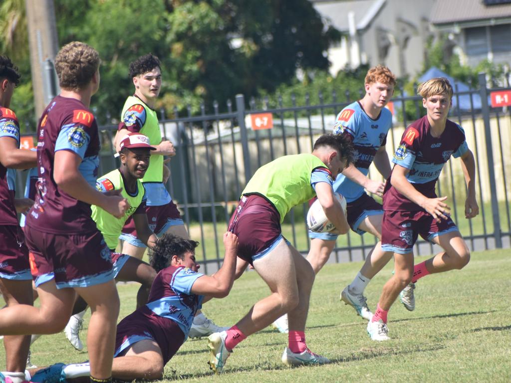 CQ Capras under-17 boys squad pre-season training session at The Cathedral College, Rockhampton, on January 11, 2025.