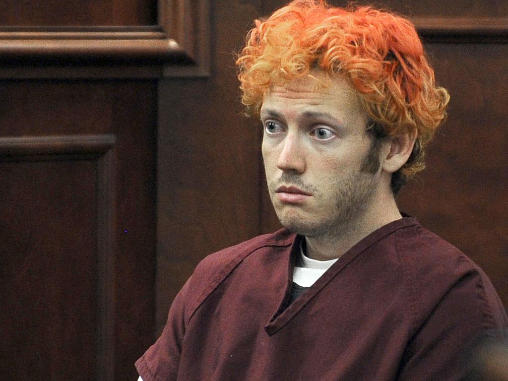 James Holmes shot and killed 12 people, injuring 70 others at a Colorado cinema in 2012. Picture: AFP