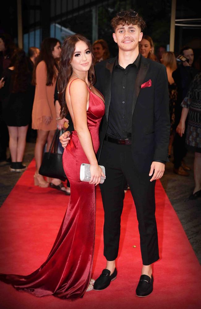 Mikala and Kallum at Caloundra State High School formal. Picture: Patrick Woods.