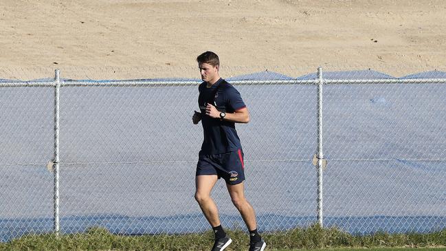 Matt Crouch looks ready to return for the Crows against the Giants on Saturday. Picture: SARAH REED