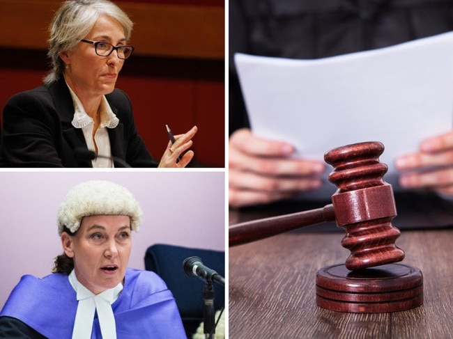 DPP Sally Dowling SC (top left) and NSW District Court judge Penelope Wass SC (bottom left).